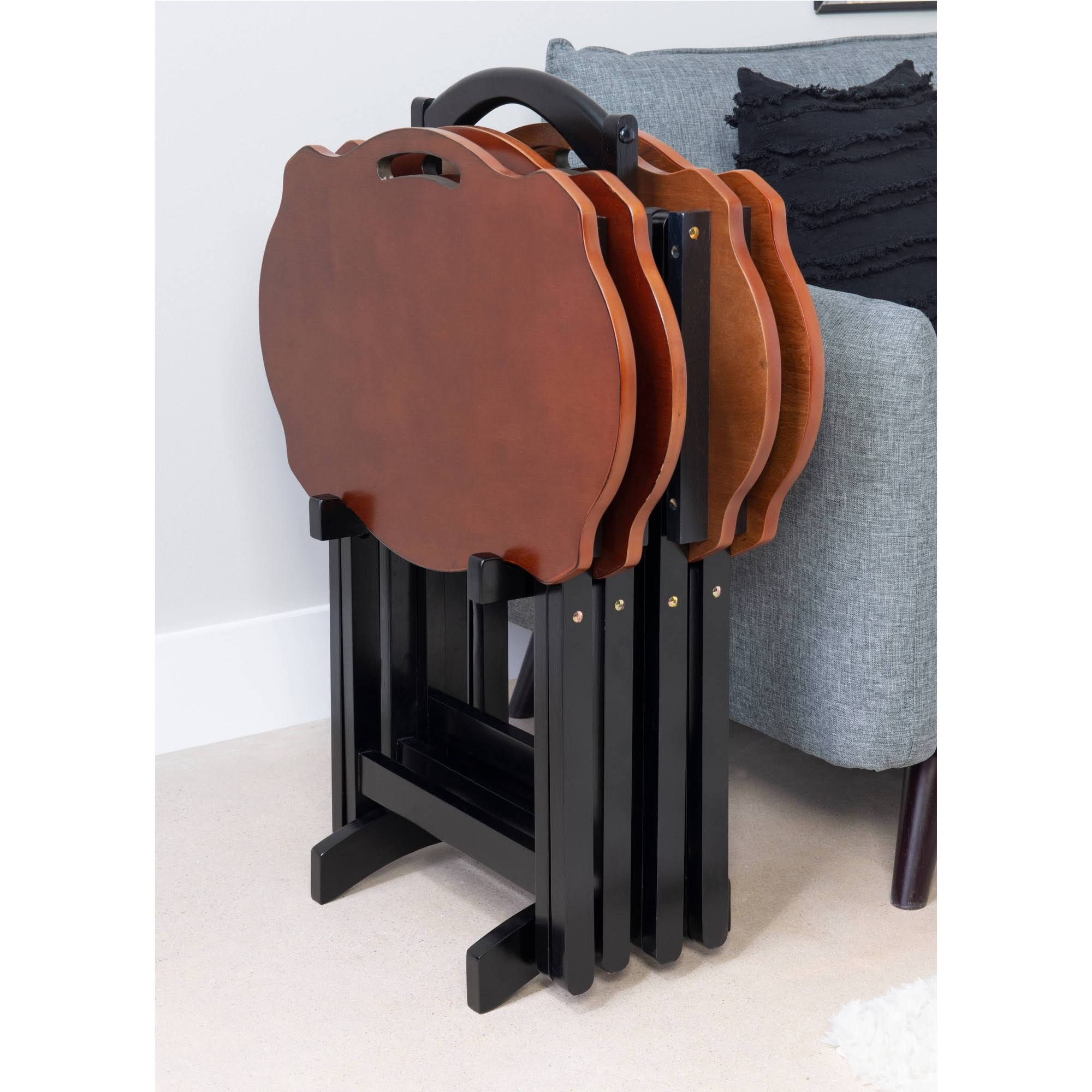 Powell Serpentine Black Tray Table