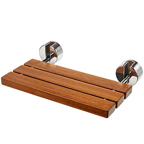 Shower, Wood Shower Stool Fold Down 400 Lbs Capacity Wall Mounted