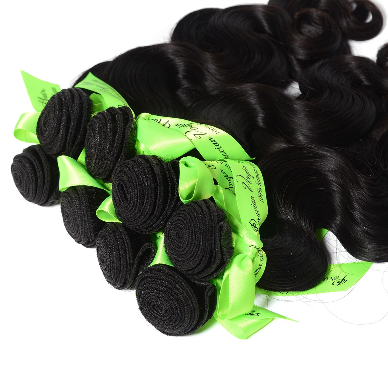 8A Unprocessed 2 or 2pcs/lot mixed length Mocha Hair Peruvian Virgin Hair Body Wave 10 -30  soft & N