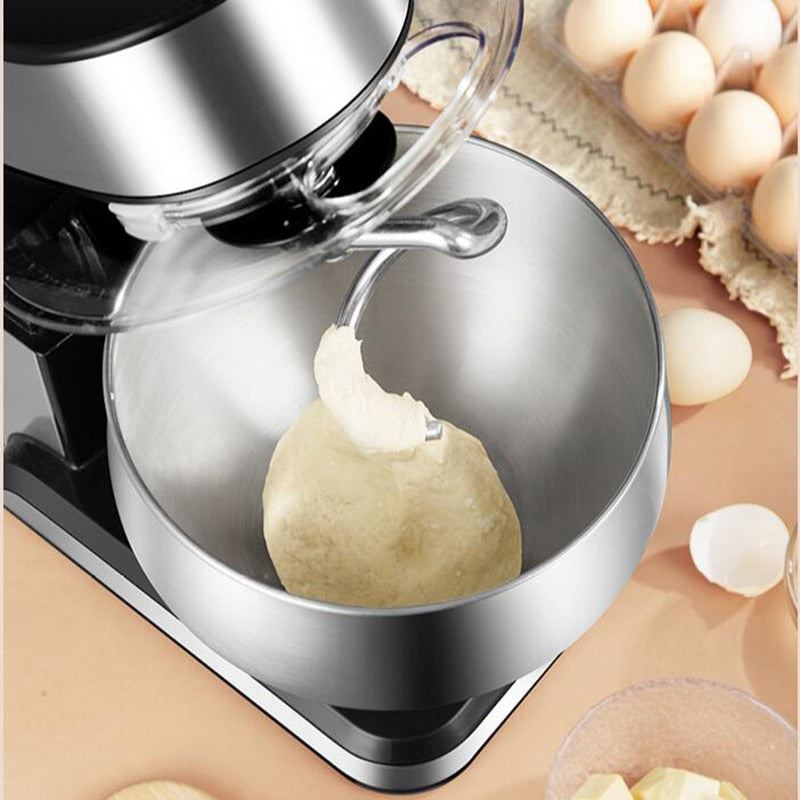 Electric Stand Food Mixer Stainless Steel Chef Machine 5L Bowl Cream Blender Knead Dough