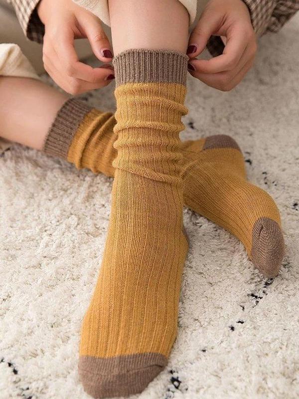 Warm Thick Line Cotton Pile Socks