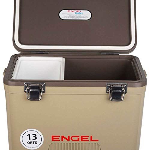 ENGEL 13 Quart Lightweight Fishing Dry Box Cooler with Shoulder Strap (2 Pack)