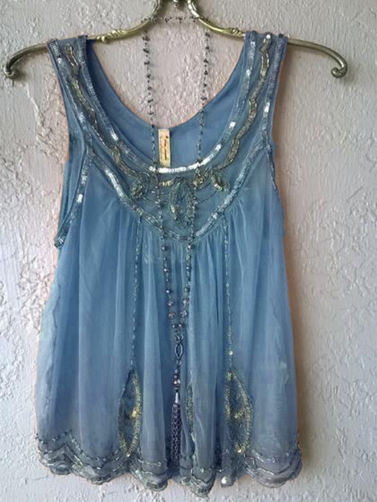 Casual Sleeveless Round Neck Tops