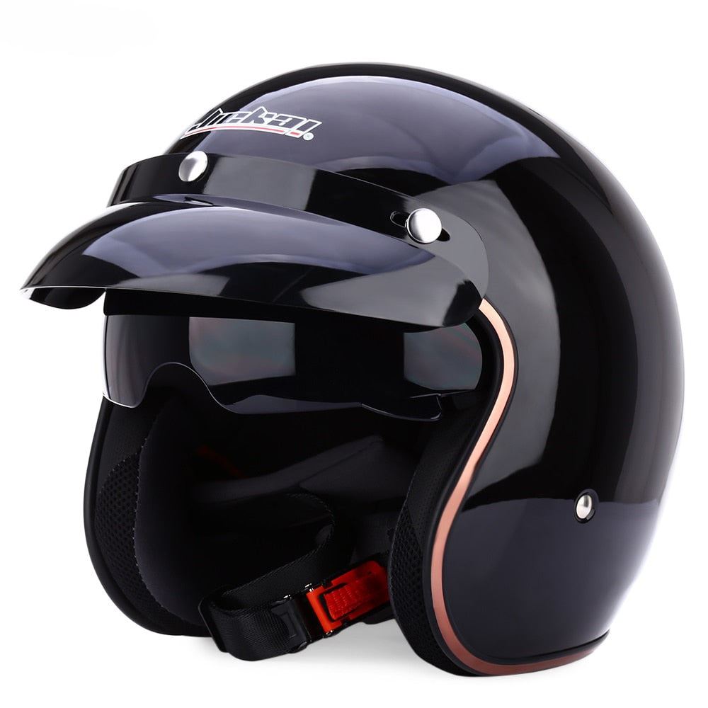 Motorcycle 3/4 Half Helmets Retro Open Face Protection Safe Riding Scooter Helmet