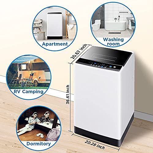 Machine, Full-Automatic Compact Washer with Wheels, 1.6 cu. ft, 11 lbs capacity