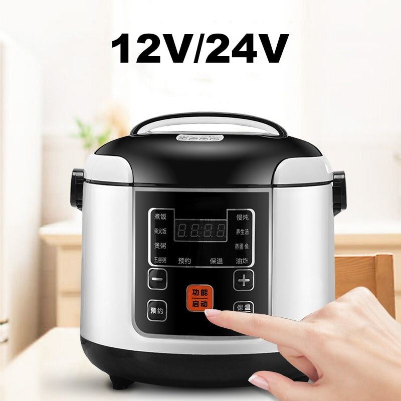 Multicooker 12v 24v Small Rice Cooker 2l Car Truck Electric Soup Porridge Cooking Machine