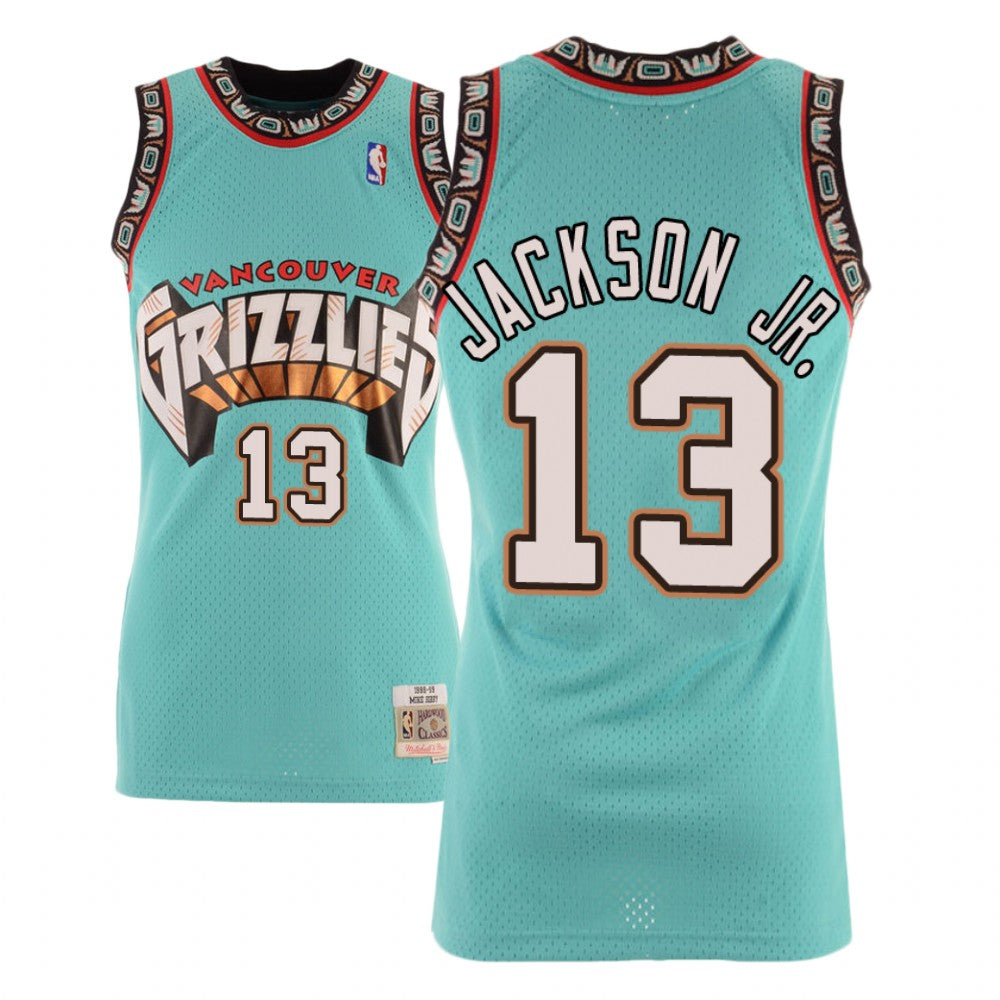Jaren Jackson Jr. Grizzlies #13 Hardwood Classics Aqua Swingman Jersey
