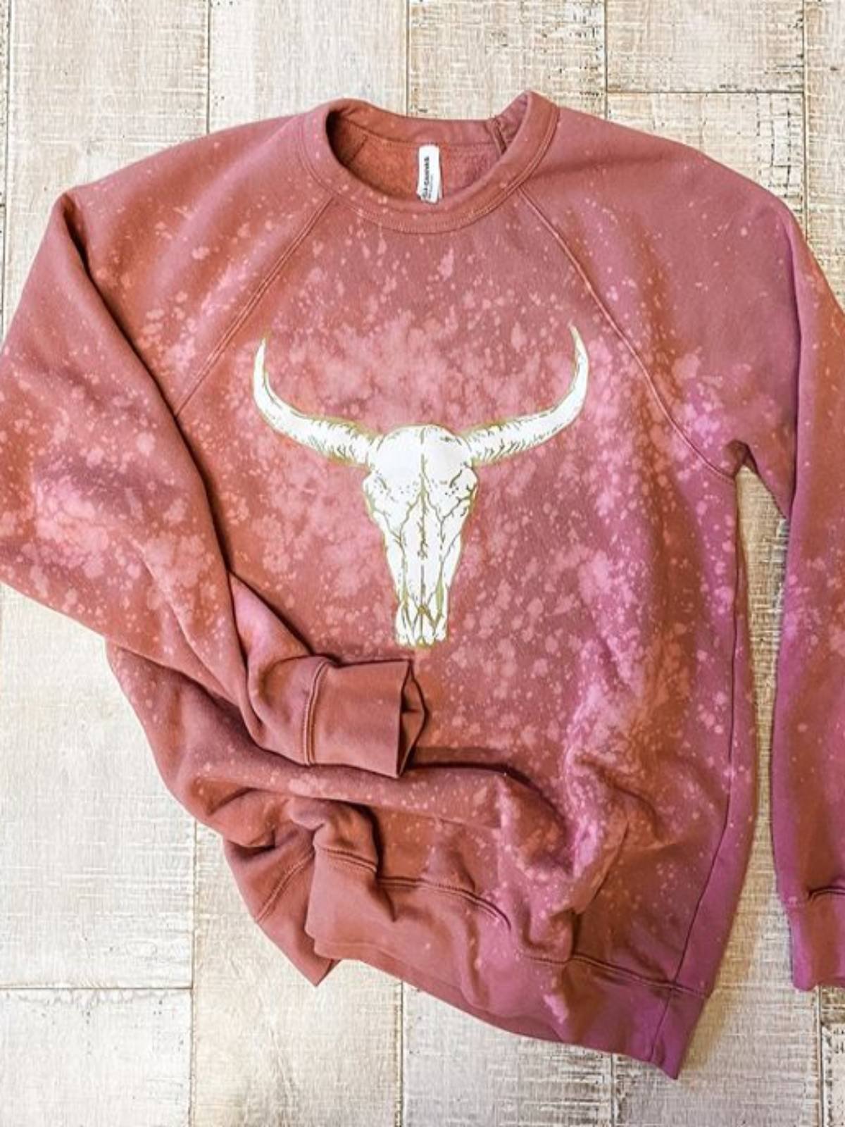 Crew Neck Cotton-Blend Sweatshirt