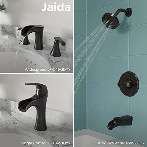 Jaida Waterfall Widespread Bathroom Sink Faucet, Tuscan Bronze