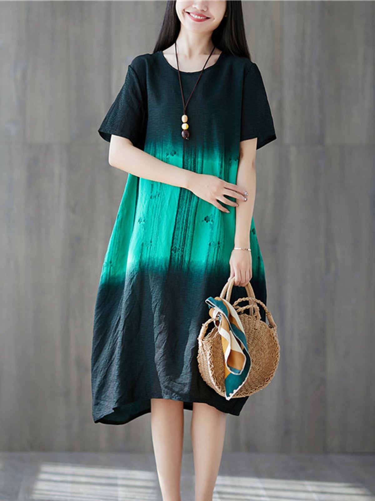 A-Line Short Sleeve Casual Dresses