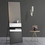 65×22” Free Stand or Wall Mounted Full body Mirror with Aluminum Frame for Home