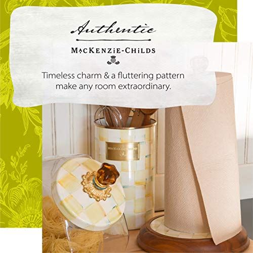 Wood Paper Towel Holder, Cream-and-White Countertop Paper Towel Stand