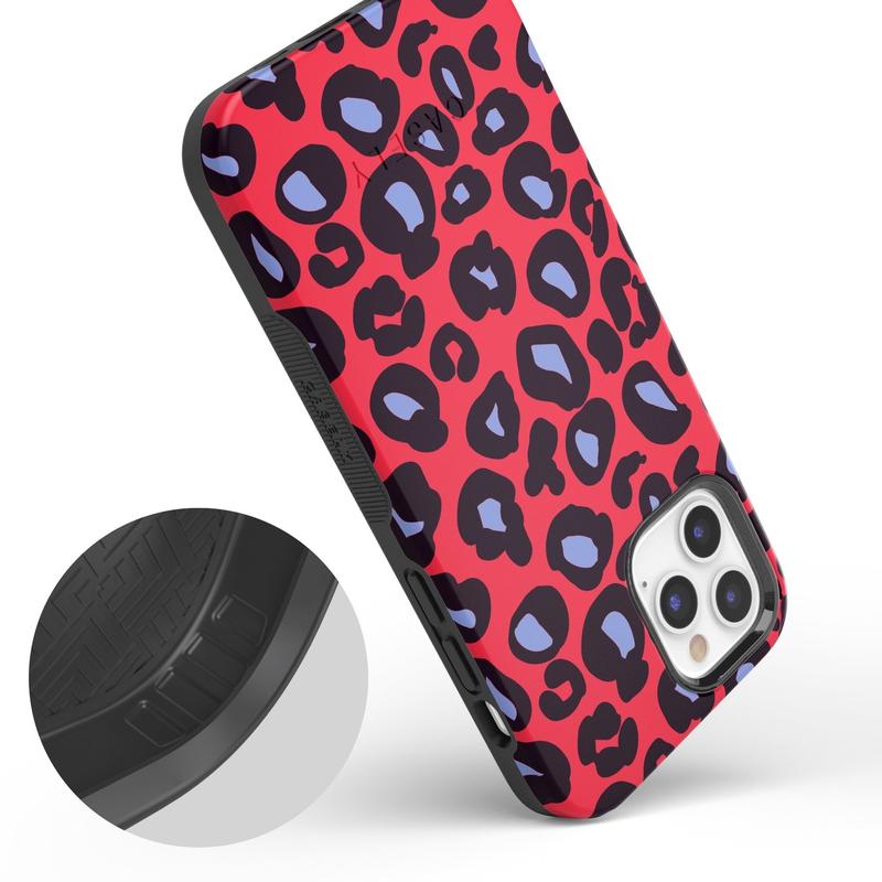 Into the Wild | Red & Blue Leopard Print Case