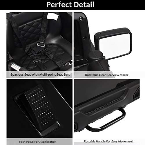 12V Battery Powered Electric Ride On Car | (Deluxe Black)