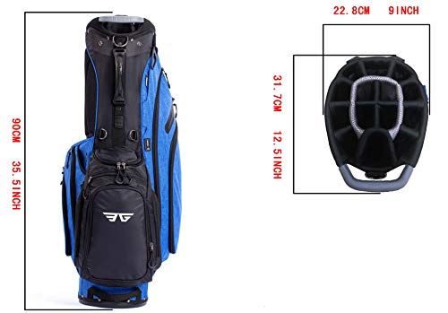 EG EAGOLE Light Golf Stand Bag 14 Way Full Length Black