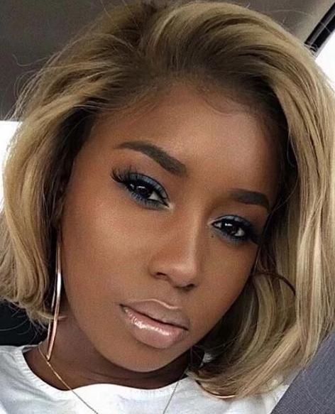 Uniqueen Wigs Gorgeous Blonde Bob Lace Front Wigs