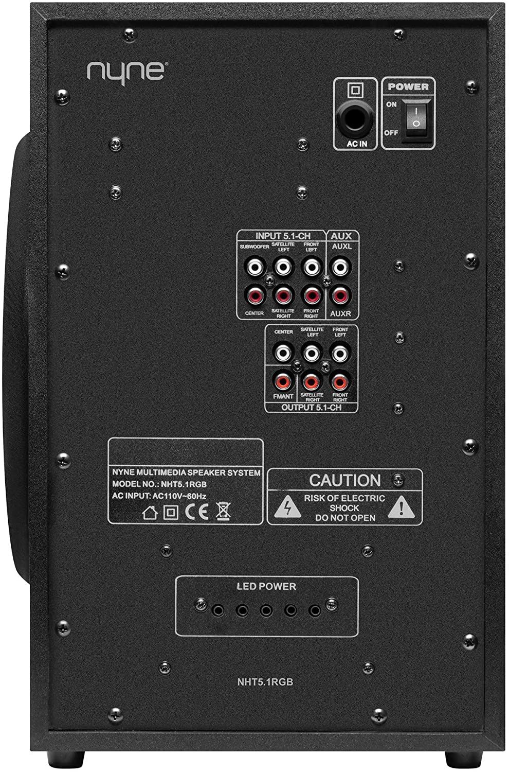 Nyne NHT5.1RGB 5.1 Channel Home Theatre System – Bluetooth Audio