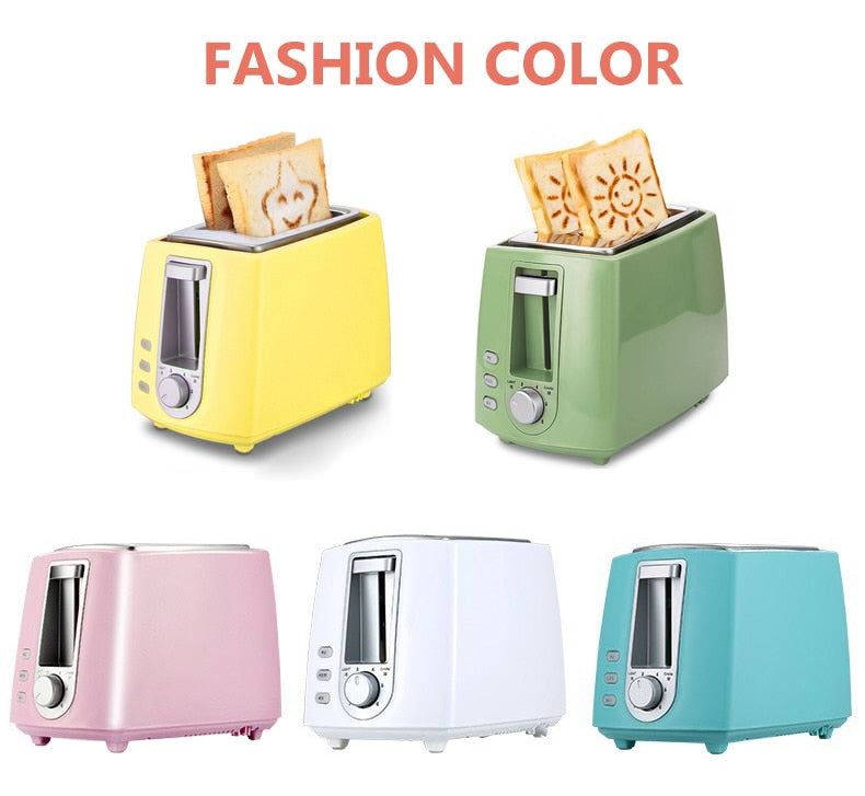 Electric Toaster Household Automatic Bread Baking Maker Breakfast Machine Toast Sandwich Grill Oven 2 Slice