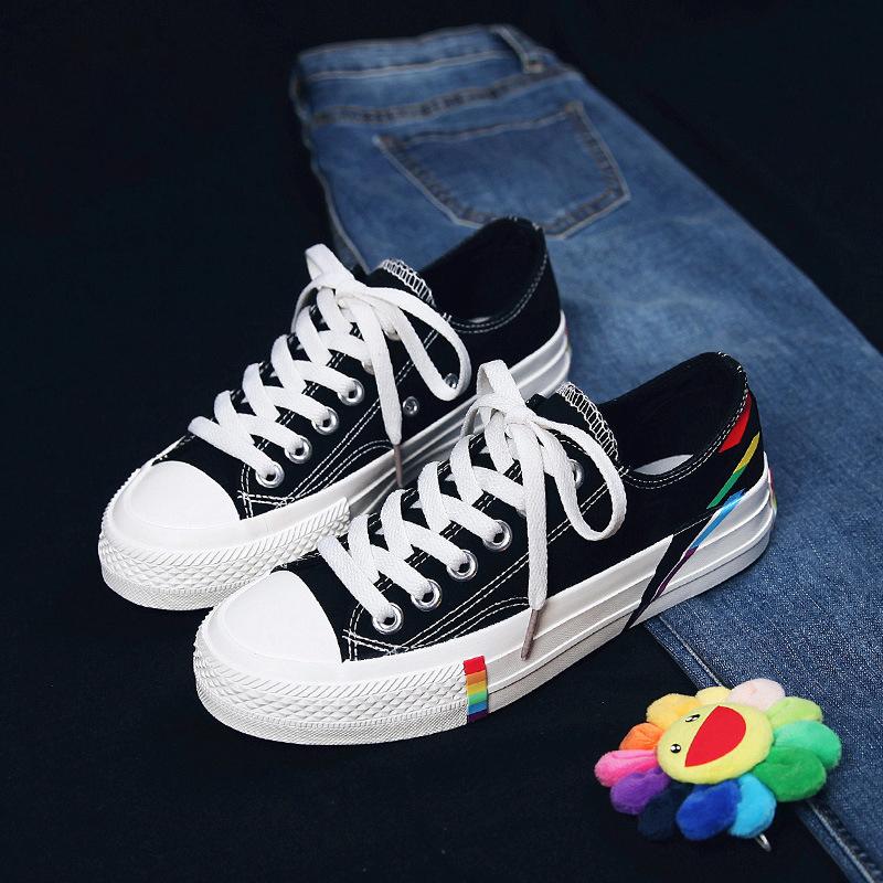 Korean Style Lightning Mixed Color Canvas Shoes Sneakers