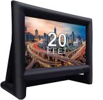 20 Feet Blow Movie Projector Screen with Big Power Fan & Base Stakes, for Outdoor