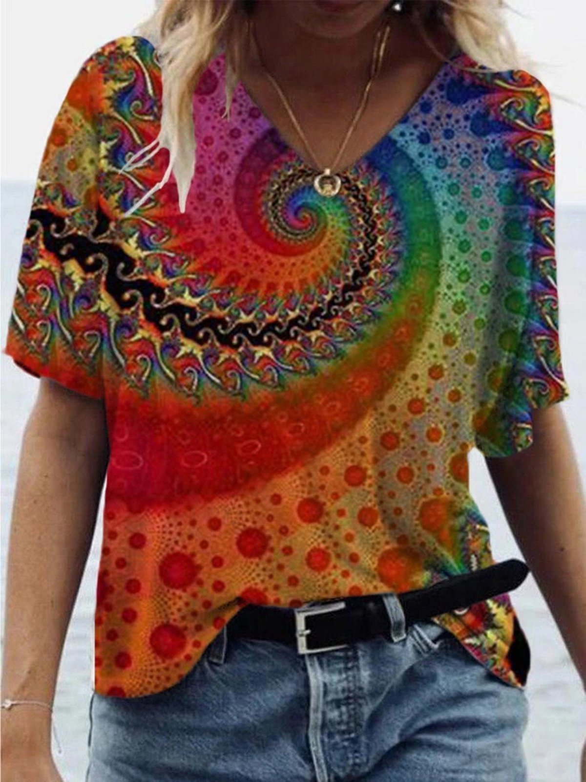 Casual V Neck Shirts & Tops