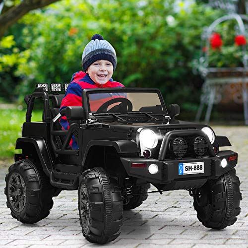 12V Battery Powered Electric Ride On Car | (Deluxe Black)