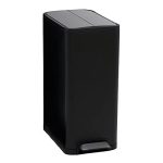 Matte Black Slim Kitchen Trash Can 30L with Butterfly Lid