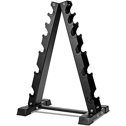 AKYEN A-Frame Dumbbell Rack Stand Only, 6 Tier Weight Rack for Dumbbells