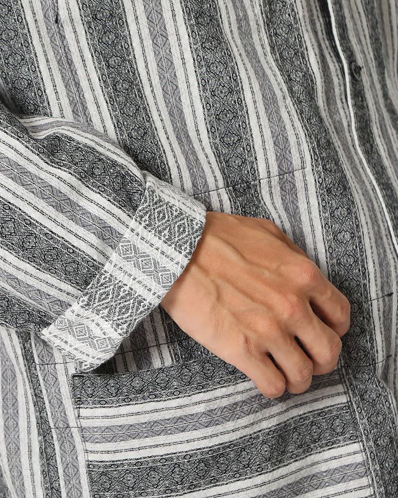 Cotton Linen Dobby Stripe Jacket