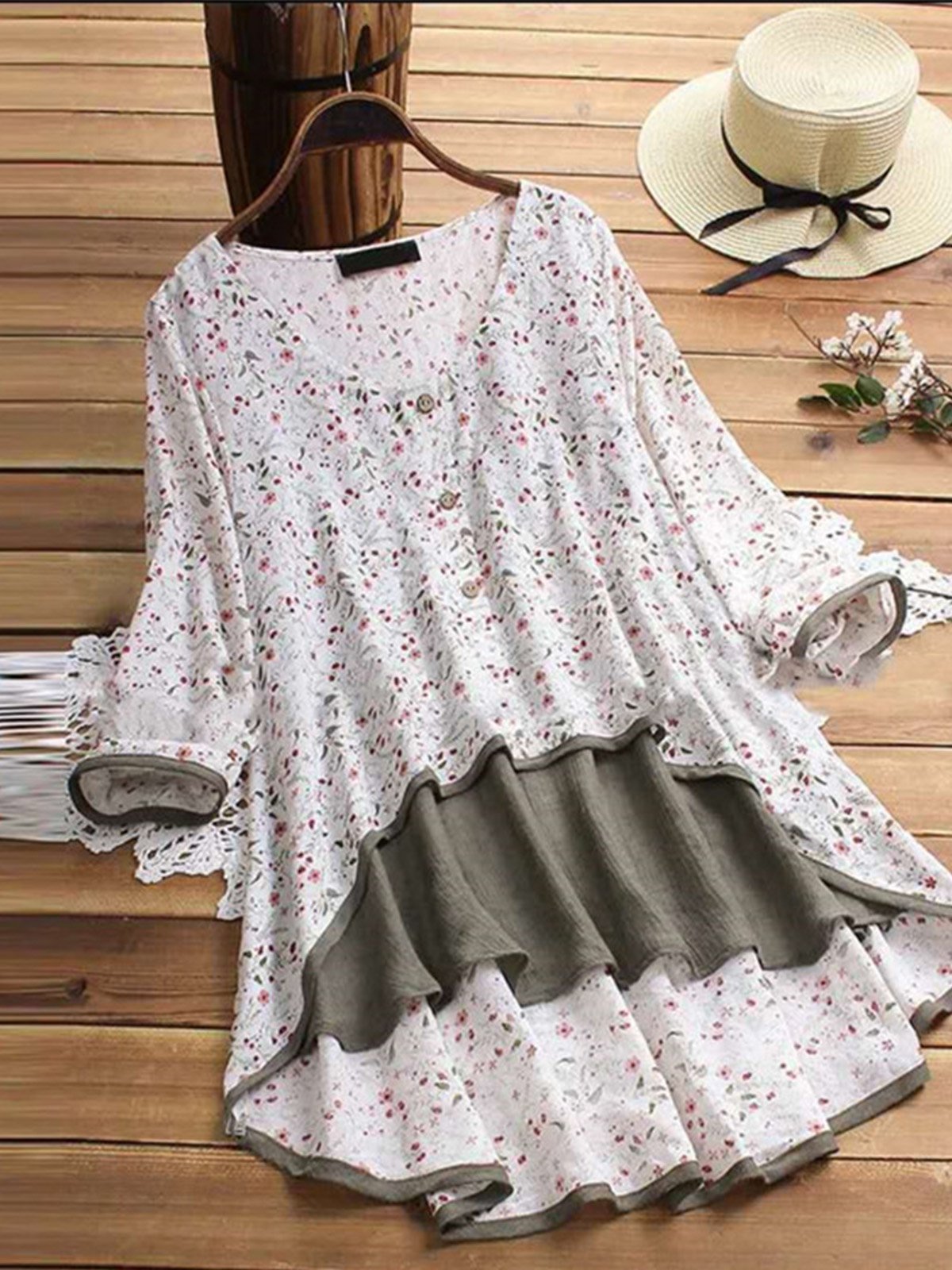 Women Casual Loose Tops Tunic Blouse Shirt