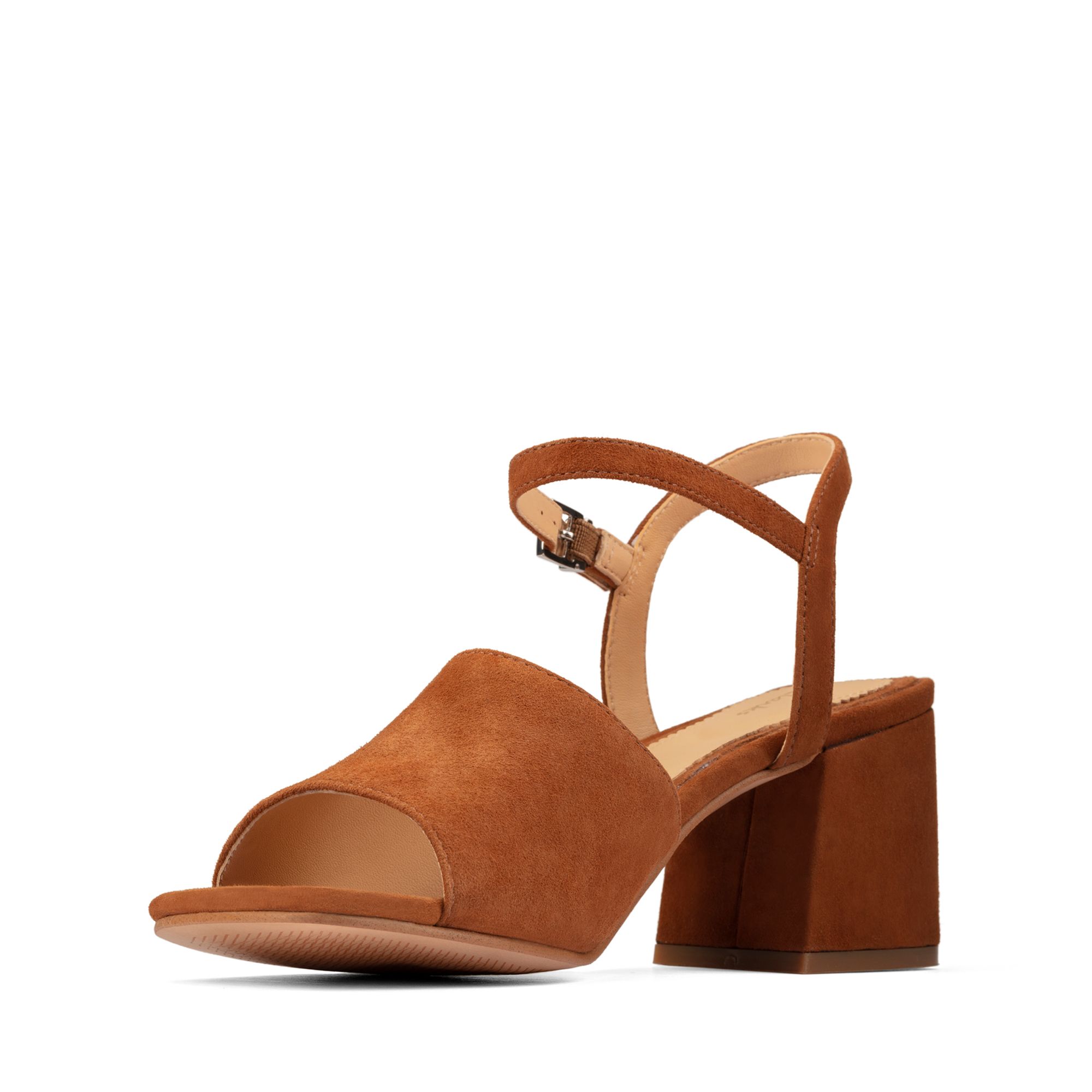 Women Sandals Sheer65 Block Tan Suede