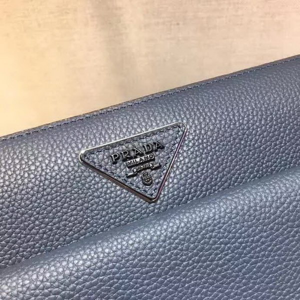 【原版皮】普拉达/Prada 男士手包，采用小牛皮材质，充分呈现充满现代感和阳刚之气的迷人魅力，颇具功能性，非常实用，款号：2VF018