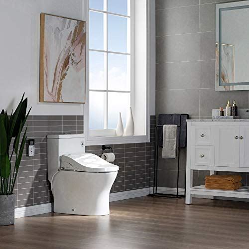 Dual Flush Elongated Toilet with Advance Smart Washlet Bidet in White