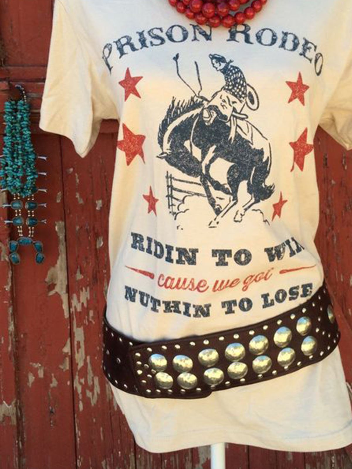 Printed Vintage  Crew Neck Shirts & Tops