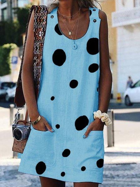 Shift Casual Floral-Print Sleeveless Casual Dresses