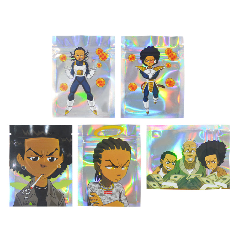 7x9cm 1g Printed Bags Laser Holographic Zip Lock Bags