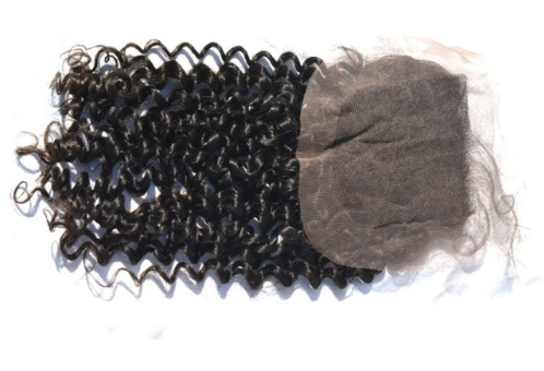 Mocha Hair Remy Hair Deep Wave Lace Closure 4 X 4  Free Part 10inch-18inch