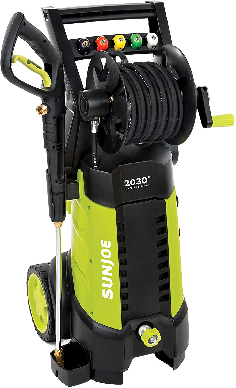 GPM 14.5 AMP Electric Pressure Washer with Hose Reel, Green