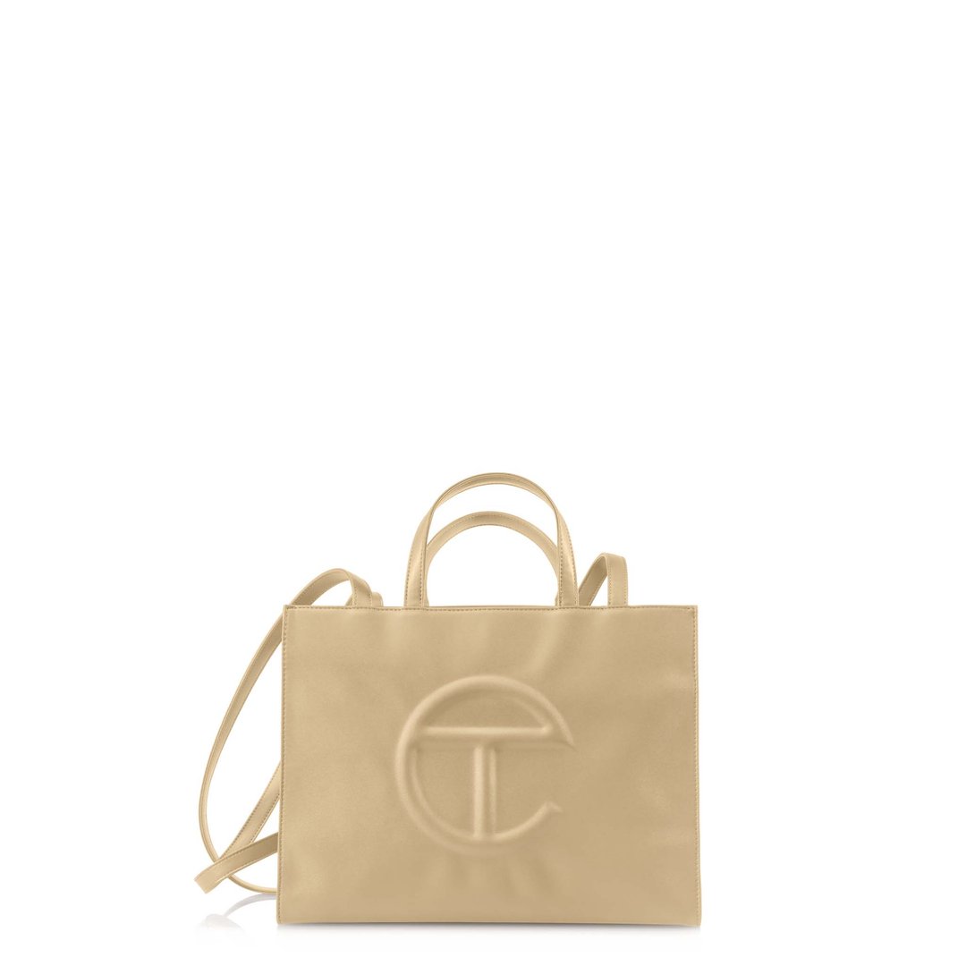 Medium Cream Shopping Bag