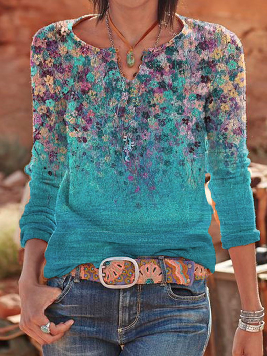 Sheath Sweetheart Vintage Color-Block Shirts & Tops