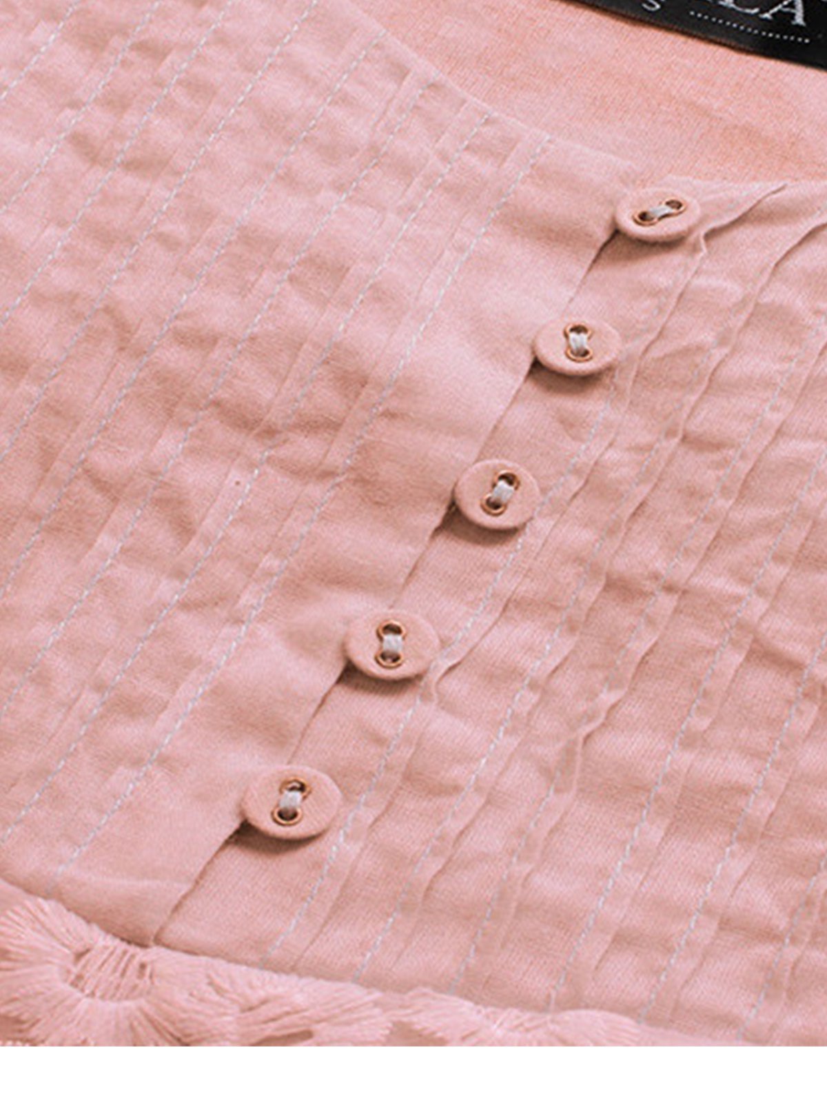 Cotton-Blend Short Sleeve Shirts & Tops