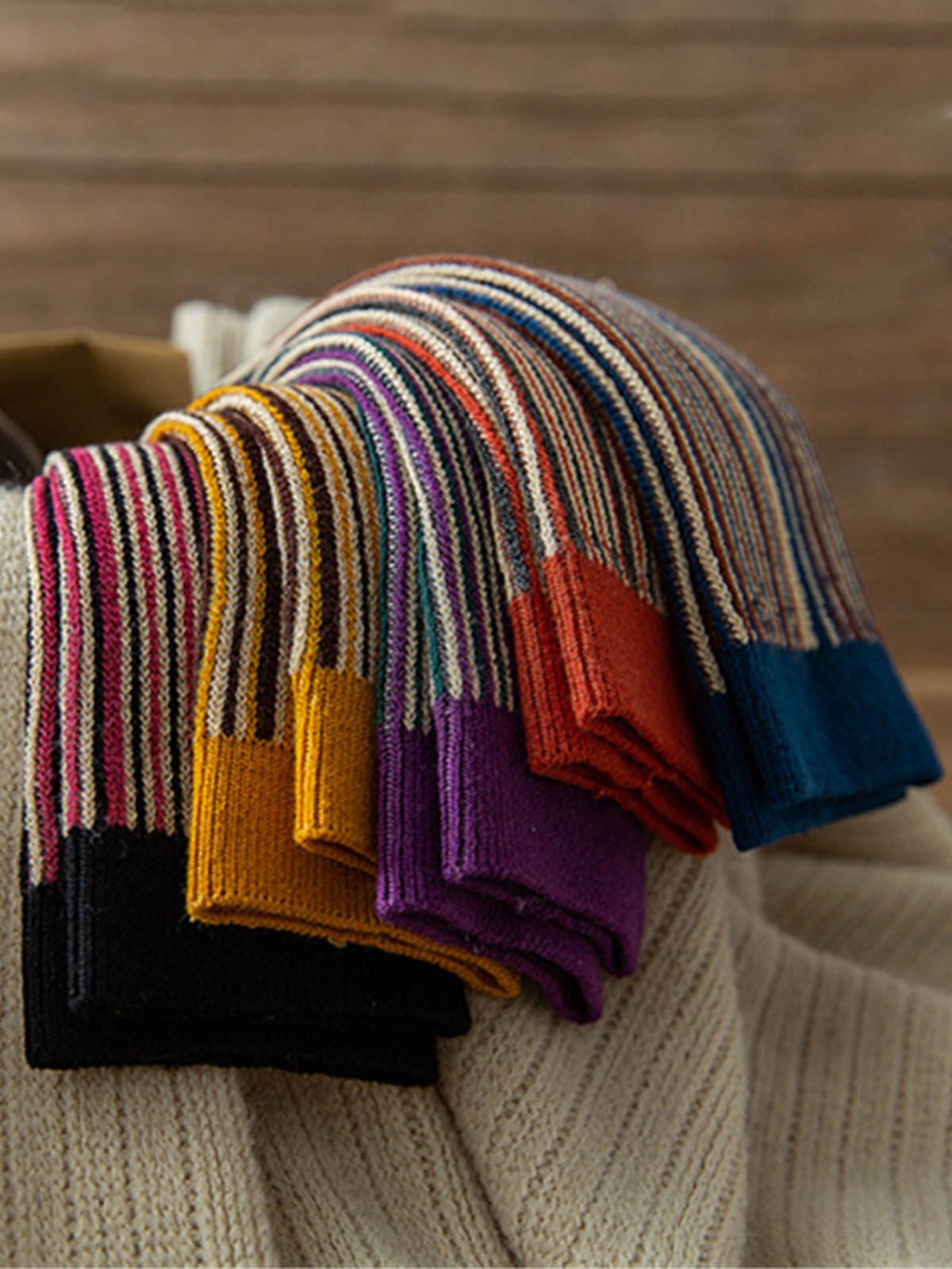 Fashion Cotton Striped Socks