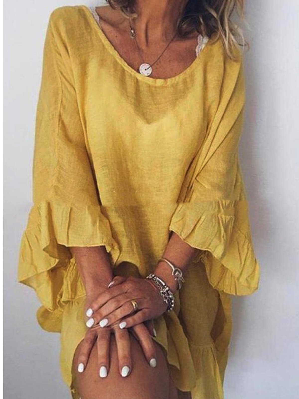 Linen Casual Long Sleeve Dresses