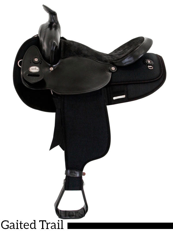 TEMPORARILY DISCONTINUED 16  17  Fabtron Black Gaited Horse Saddle 7141 7143