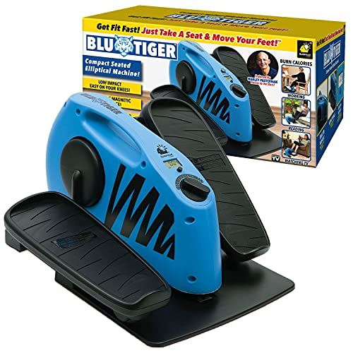 As Seen On TV BluTiger Seated Elliptical Machine – Burn Calories While Working, Reading & Watching TV – Large Pedals