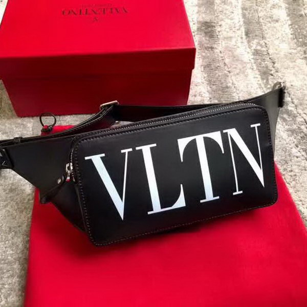 【原版皮】华伦天奴/Valentino 腰包，采用进口南非皮精心裁制而成，涂鸦大logo，简易设计，容量大，男生女生都可以用哦，款号：0056