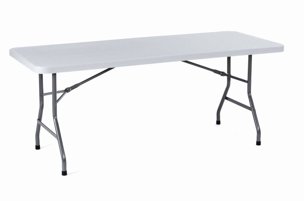 Lifetime Folding Table, 30x22 x 96x22 Plastic, White Granite - 2980