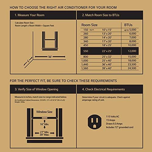 12,000 BTU 115V Window-Mounted Air Conditioner with Wi-Fi Control