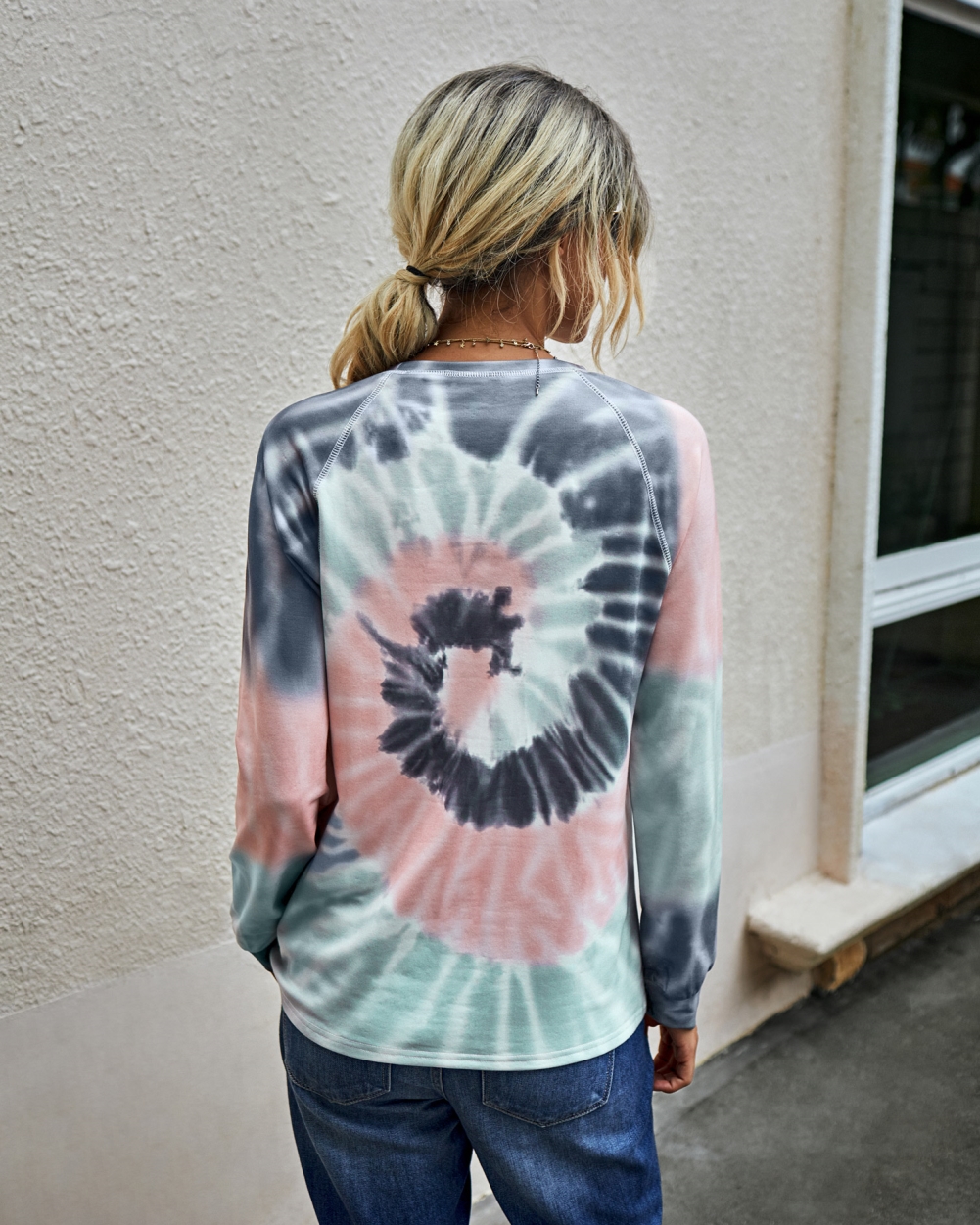 Autumn Tie Dye O Neck Shirt