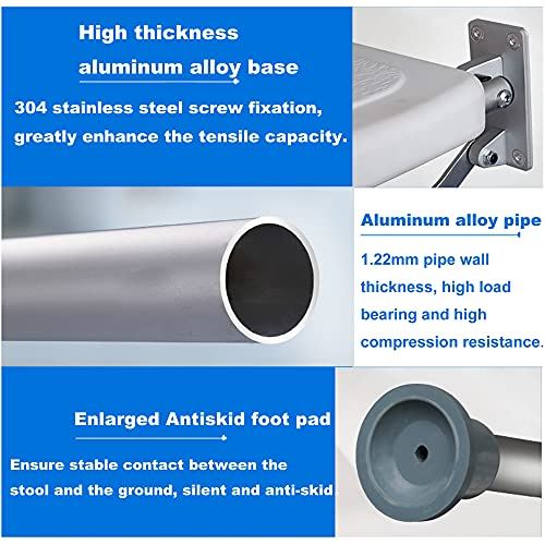 Shower Seat,Bathroom Flip-up Shower Chair Bathtub Safety Stool